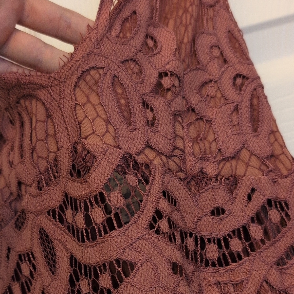 Blue Rain Mauve Lace Dress - Picture 4 of 6